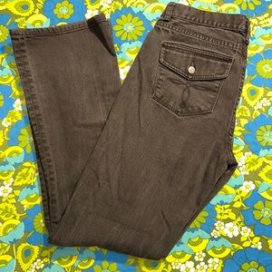 LRL Ralph Lauren Jeans CO. Black Denim Bootcut Flare 6 Button Pockets Cotton
